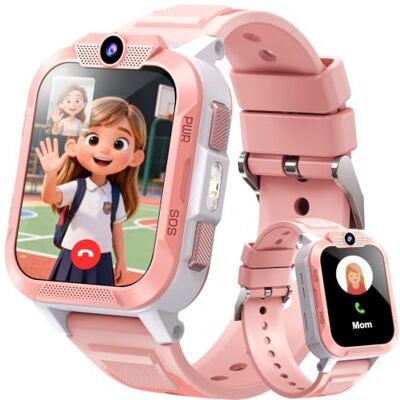 Blackview Smartwatch per Bambini Smartwatch GPS+LBS+Wi-Fi Tracciatrice, SOS, 4G Chiamate, Chat vocale, Videochiamata, SMS, Gioco, Fotocamera, Calcolatrice, Contapassi, Sveglia per Regalo Bambini Blackview Smartwatch per Bambini Smartwatch GPS+LBS+Wi-Fi Tracciatrice, SOS, 4G Chiamate, Chat vocale, Videochiamata, SMS, Gioco, Fotocamera, Calcolatrice, Contapassi, Sveglia per Regalo Bambini