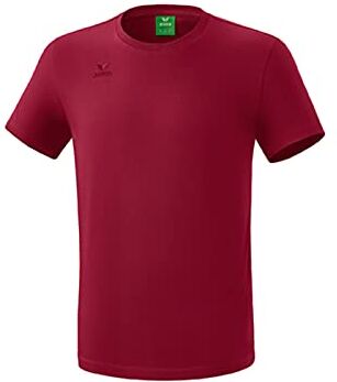 Erima Teamsport Maglietta a Maniche Corte Unisex Bambini, Rosso (Bordeaux), 152