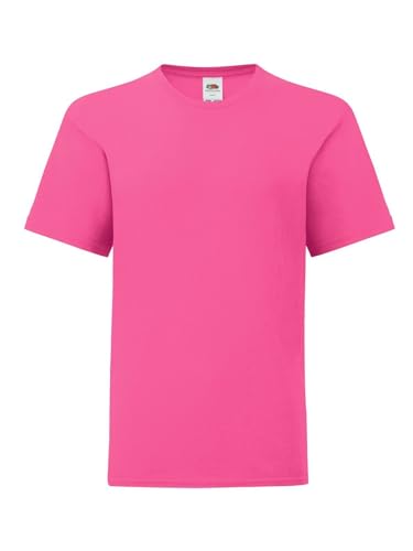 Generico T-Shirt Kids Iconic 150 T. Maglietta da Bambino Manica Corta Cotone 100% 1 Maglietta MOD. FRU 61-023-0 (14-15 Anni, Fuxia)