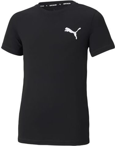 Puma Active Small Logo Tee B, Maglietta a Maniche Corte Ragazzo, nero ( Black), 104