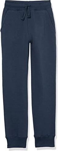 Amazon Essentials Pantaloni Sportivi Jogger in Pile Bambini e Ragazzi, Blu Marino, 8 Anni