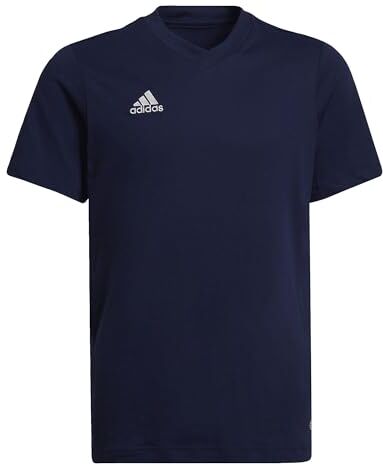 Adidas Entrada 22 T-Shirt, T-Shirt Unisex Bambini e ragazzi, Team Navy Blue 2, 128