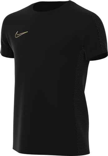 Nike K Nk DF Acd23 Top SS Br Maniche Corte, Black/Black/Metallic Gold, 12-13 Anni Unisex-Bambini e Ragazzi