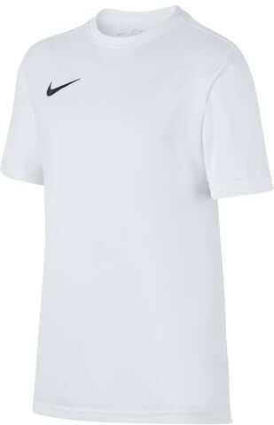 Nike Dri-Fit Park 7, Maglia Manica Corta Bambino, Bianco Nero, XS