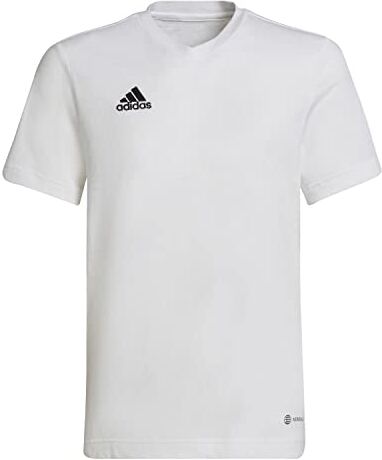 Adidas Entrada 22 T-Shirt, T-Shirt Unisex Bambini e ragazzi, White, 116