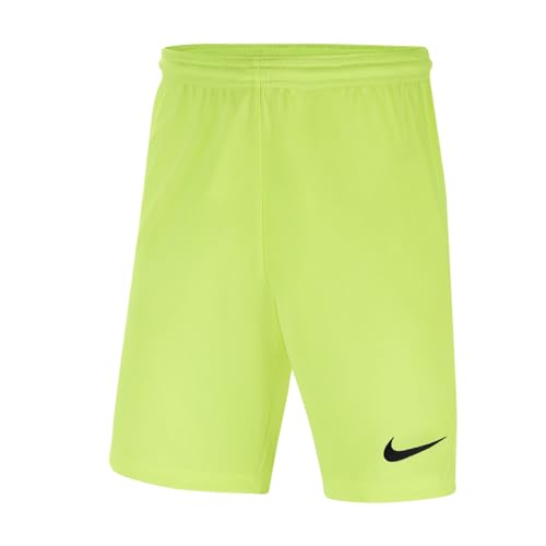 Nike Park III NB Pantaloncini Unisex per Bambini, Unisex Bambini, Pantaloncini, , Volt/Nero., L