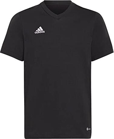 Adidas Entrada 22 T-Shirt, T-Shirt Unisex Bambini e ragazzi, black, 152