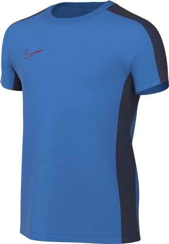 Nike K Nk DF Acd23 Top SS Br Maniche Corte, Lt Photo Blue/University Red, 8-9 Anni Unisex-Bambini e Ragazzi