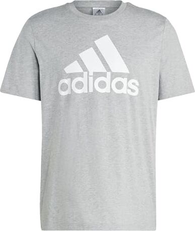 Adidas Essentials Single T-shirt a manica corta, Medium Grey Heather, L