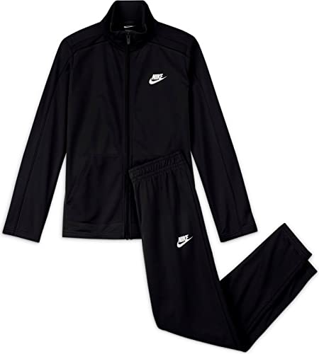 Nike U Nsw Futura Poly Cuff Ts, Tuta da ginnastica, Unisex Bambini e ragazzi, Black/Black/Black/White, 10-12 anni