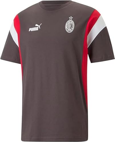 AC Milan FtblArchive Tee Jr Maglia Uomo Flat Dark Grigio Tango Rosso 128