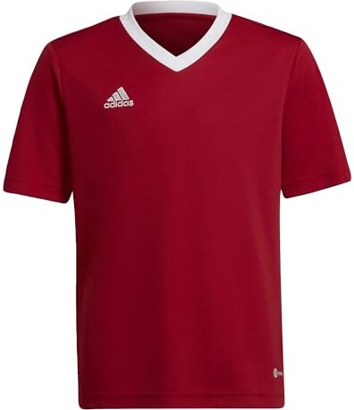 Adidas Entrada 22 Short Sleeve Jersey, T-shirt Unisex Bambini e ragazzi, Team Power Red 2, 128