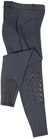 PFIFF Silicon Grip Pantaloni da Equitazione per Bambini, Colore: Blu 170