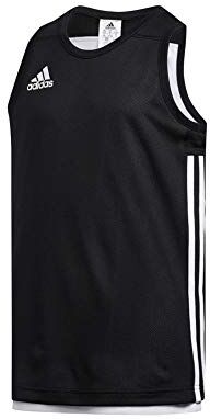 Adidas 3G Speed Reversible Sleeveless Jersey, T-Shirt Unisex-Bambini e Ragazzi, Black/White, 164