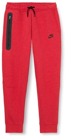 Nike B NSW Tech FLC Pant, Pantaloni Sportivi Bambino, LT Univ Red Htr/Black/Black, S