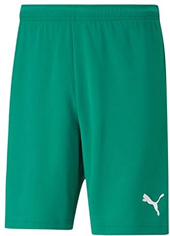 Puma teamRISE Short Jr, Pantaloncini Unisex Bambini e ragazzi, Pepper Green/White, 176