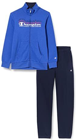 Champion Legacy Sweatsuits-Powerblend Graphic Shop Tuta Sportiva, (Blu Cobalto/Blu Marino), 11-12 Anni Bambini e Ragazzi