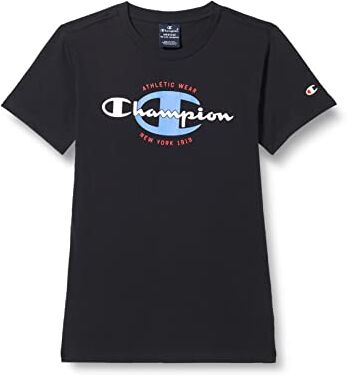 Champion Legacy Graphic Shop C S/S T-shirt, Nero, 5-6 anni Bambini e ragazzi