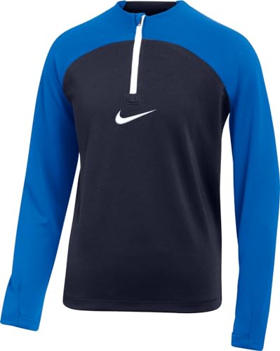 Nike Y Nk DF Acdpr Dril Top K Maglia a Maniche Lunghe, Ossidiana/Royal Blu/Bianco, 13-15 Jahre Unisex-Bambini e Ragazzi