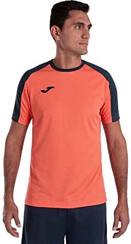 Joma Maglietta Manica Corta Eco Championship, Arancione Fluorescente Marino, L Uomo