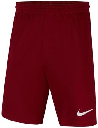 Nike Park III NB Pantaloncini Unisex per Bambini, Unisex Bambini, Pantaloncini, , Squadra Rosso/Bianco., L