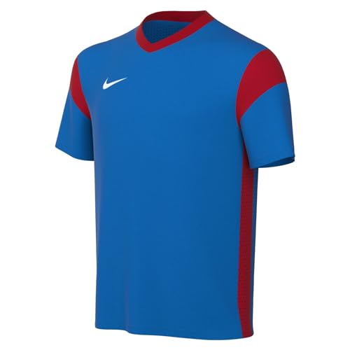 Nike Unisex Kids Short-Sleeve Soccer Jersey Y Nk DF Prk Drb III JSY SS, Royal Blue/University Red/White, , S