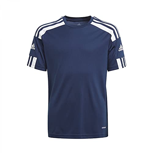 Adidas Squad 21 JSY Y, T-Shirt Bambino, Blu Navy/Bianco (Team Navy Blue/White), 7-8A