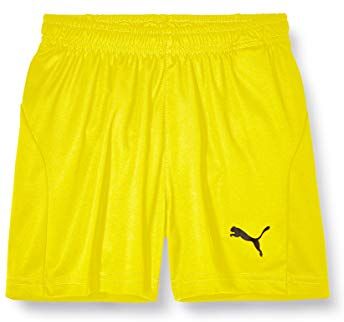 Puma Liga Core Football Jr, Pantaloncini Unisex-Bambini, Giallo (Cyber Yellow Black), 140