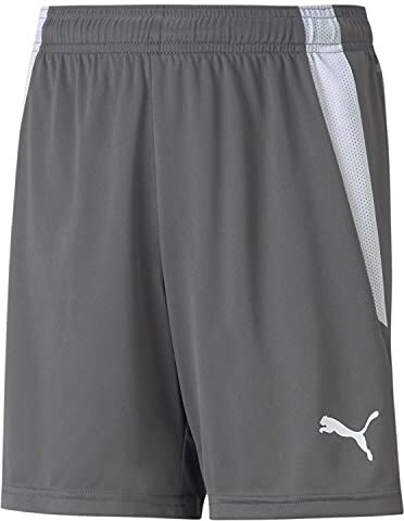 Puma Teamliga Shorts Jr – Pantaloncini Unisex per Bambino, Unisex Bimbi 0-24, Pantalone Corto, 704931-13, Pearl-p Smoked, 7 Años