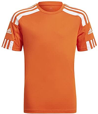 Adidas Squadra 21 Short Sleeve Jersey T-shirt, Team Orange/White, 11-12 anni Unisex Bambini e ragazzi