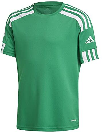 Adidas Squadra 21 Short Sleeve Jersey T-shirt, Team Green/White, 6 anni Unisex Bambini e ragazzi