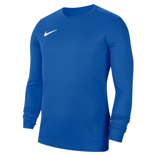 Nike Y Nk Dry Park Vii Jsy Ls T-shirt A Manica Lunga, Unisex bambini, Royal Blue/White, XS