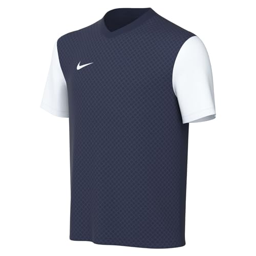 Nike Y Nk DF Tiempo Prem II JSY SS in Jersey, Blu Mezzanotte Navy/Bianco, 13-15 Jahre Unisex-Bambini e Ragazzi