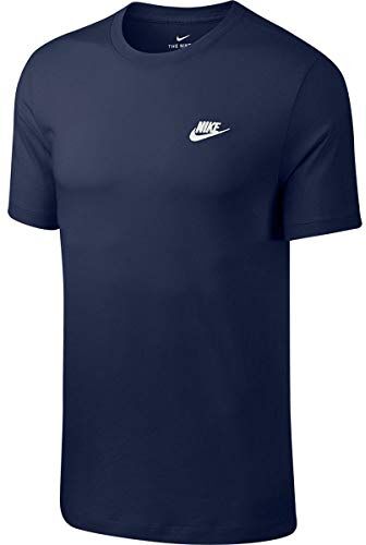 Nike M Nsw Club Tee Maglietta, Dark Obsidian White, M Uomo