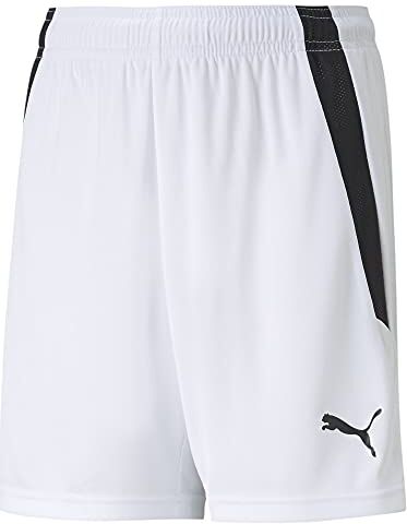 Puma teamLIGA Shorts Jr, Pantaloncini Unisex Bambini, bianco ( White/ Black), 6 anni