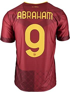 AS Roma Maglia Replica Bambino 22/23 Abraham, Rosso, 4 ANNI