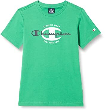 Champion Legacy Graphic Shop C S/S T-shirt, Verde, 5-6 anni Bambini e ragazzi