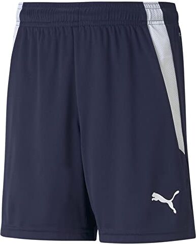 Puma teamLIGA Shorts Jr, Pantaloncini Unisex Bambini, blu (Peacoat/ White), 140