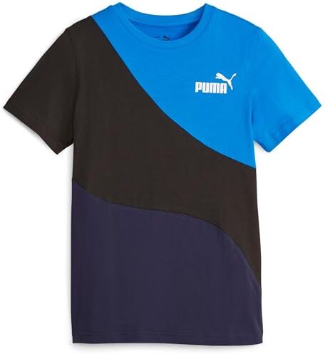 Puma Power Cat Tee B, Camicia Bambini e Ragazzi, Blu Marino, 128