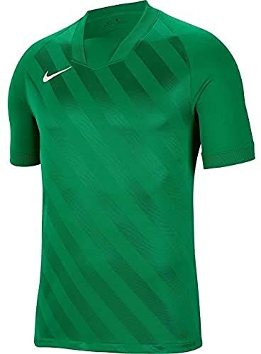 Nike Dri-Fit Challenge 3 JBY, Maglia Manica Corta Bambino, Pino Verde/Verde del Pino/Bianco, S