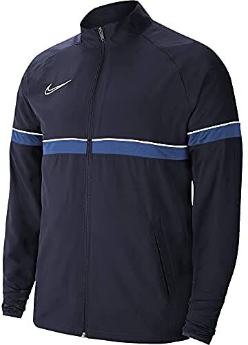 Nike Y Nk Dry Acd21 TRK Jkt W, Giacca Unisex-Bambini e Ragazzi, Obsidian/White/Royal Blue/White, 7-8 Anni