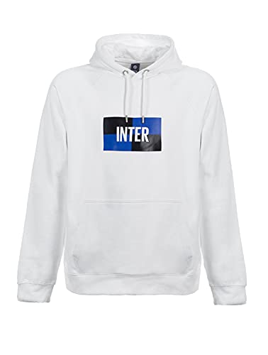 Inter New Logo Felpa con Cappuccio White, xxl