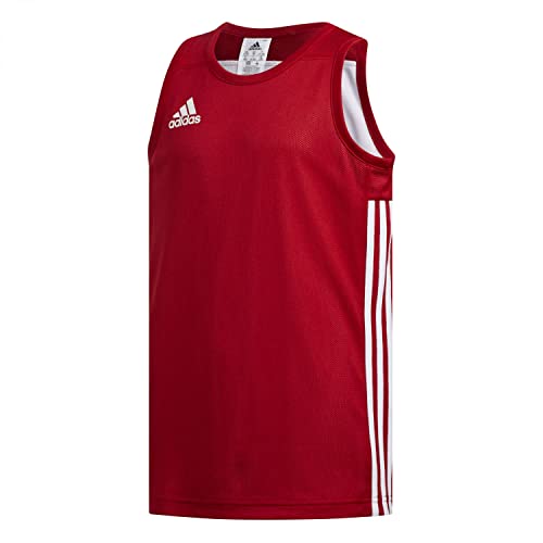 Adidas 3G Speed Reversible Sleeveless Jersey, Maglietta Senza Maniche Unisex-Bambini e Ragazzi, Power Red/White, 128