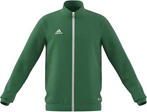 Adidas Entrada 22 Track Top Giacca, Team Green/White, 164 Unisex Bambini e ragazzi