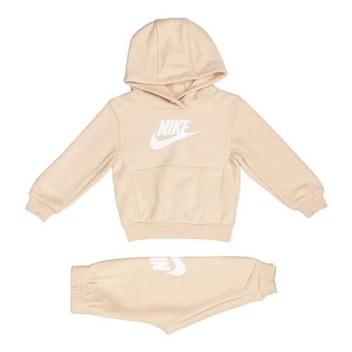 Nike -TUTA COMPOSTA DA FELPA E PANTALONE -FELPA CON CAPPUCCIO -FELPA CON TASCHE A MARSUPIO -FELPA CON LOGO RICAMATO -PANTALONE CON GIROVITA REGOLABILE CON CORDINO -PANTALONE CON ORLO ELASTICO beige X5