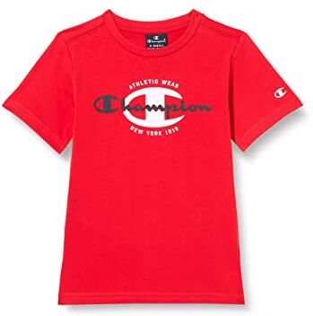 Champion Legacy Graphic Shop C S/S T-shirt, Rosso, 7-8 anni Bambini e ragazzi