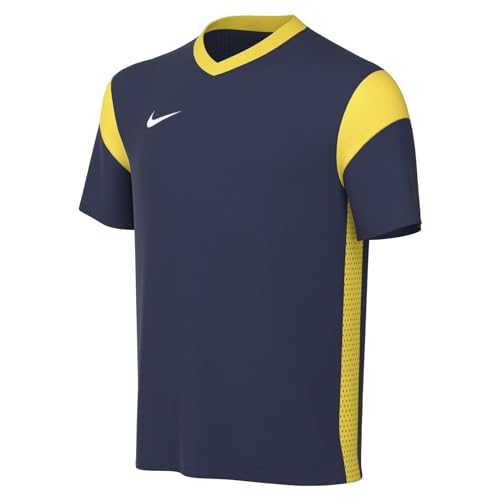 Nike Unisex Kids Short-Sleeve Soccer Jersey Y Nk DF Prk Drb III JSY SS, Midnight Navy/Tour Yellow/White, , L