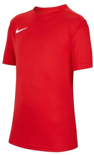 Nike Dri-Fit Park 7, Maglia Manica Corta Bambino, Universita 'Rosso/Bianco, S