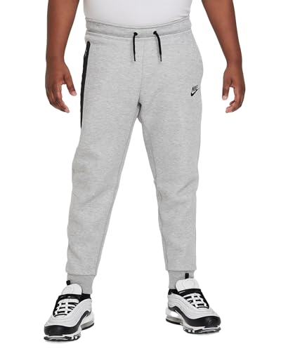 Nike B NSW Tech FLC Pant, Pantaloni Sportivi Bambino, Dk Grey Heather/Black/Black, XL