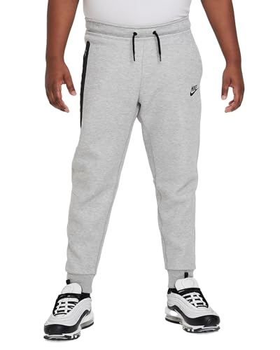 Nike B NSW Tech FLC Pant, Pantaloni Sportivi Bambino, Dk Grey Heather/Black/Black, S